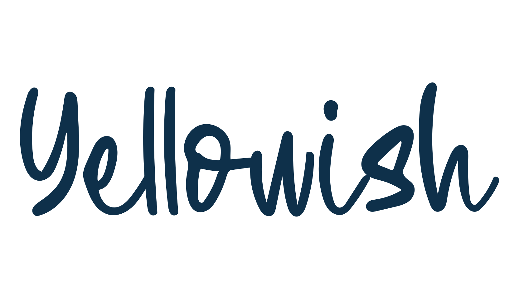 Yellowish, script handwritten fancy decorative calligraphy font preview