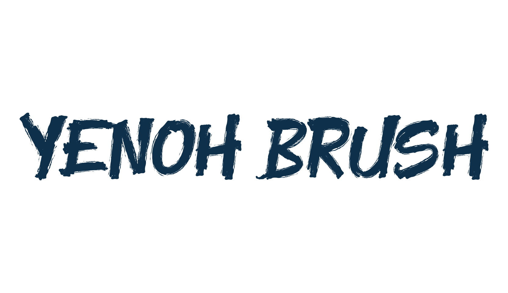 Yenoh Brush, script brush fancy decorative calligraphy font preview