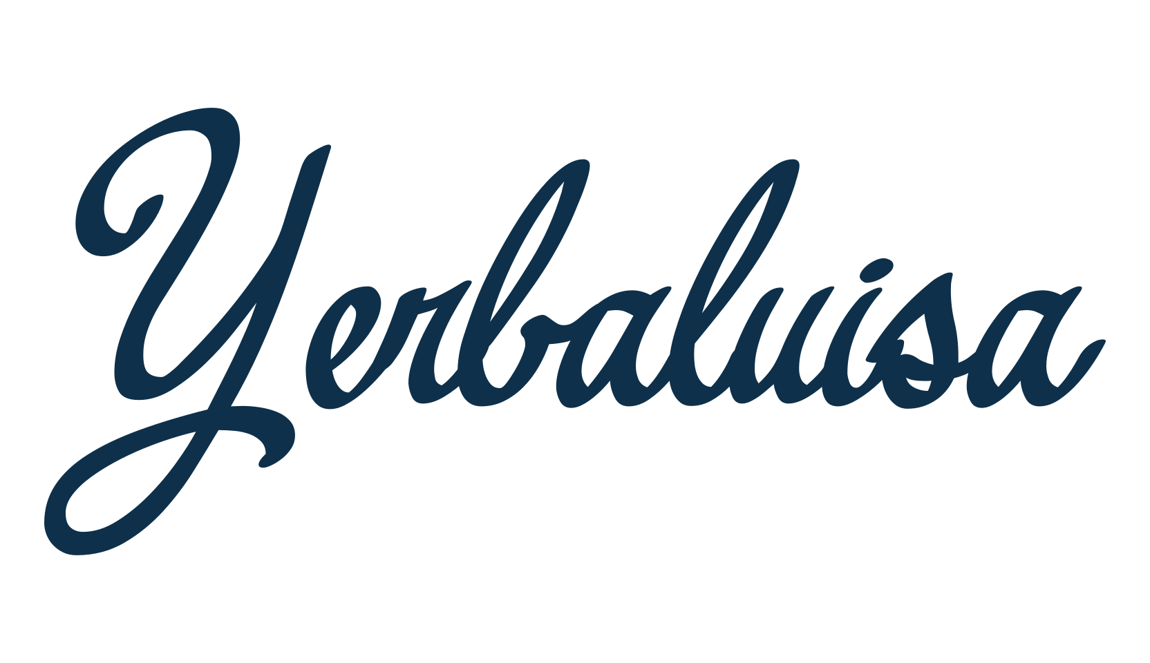 Yerbaluisa, handwriting font preview