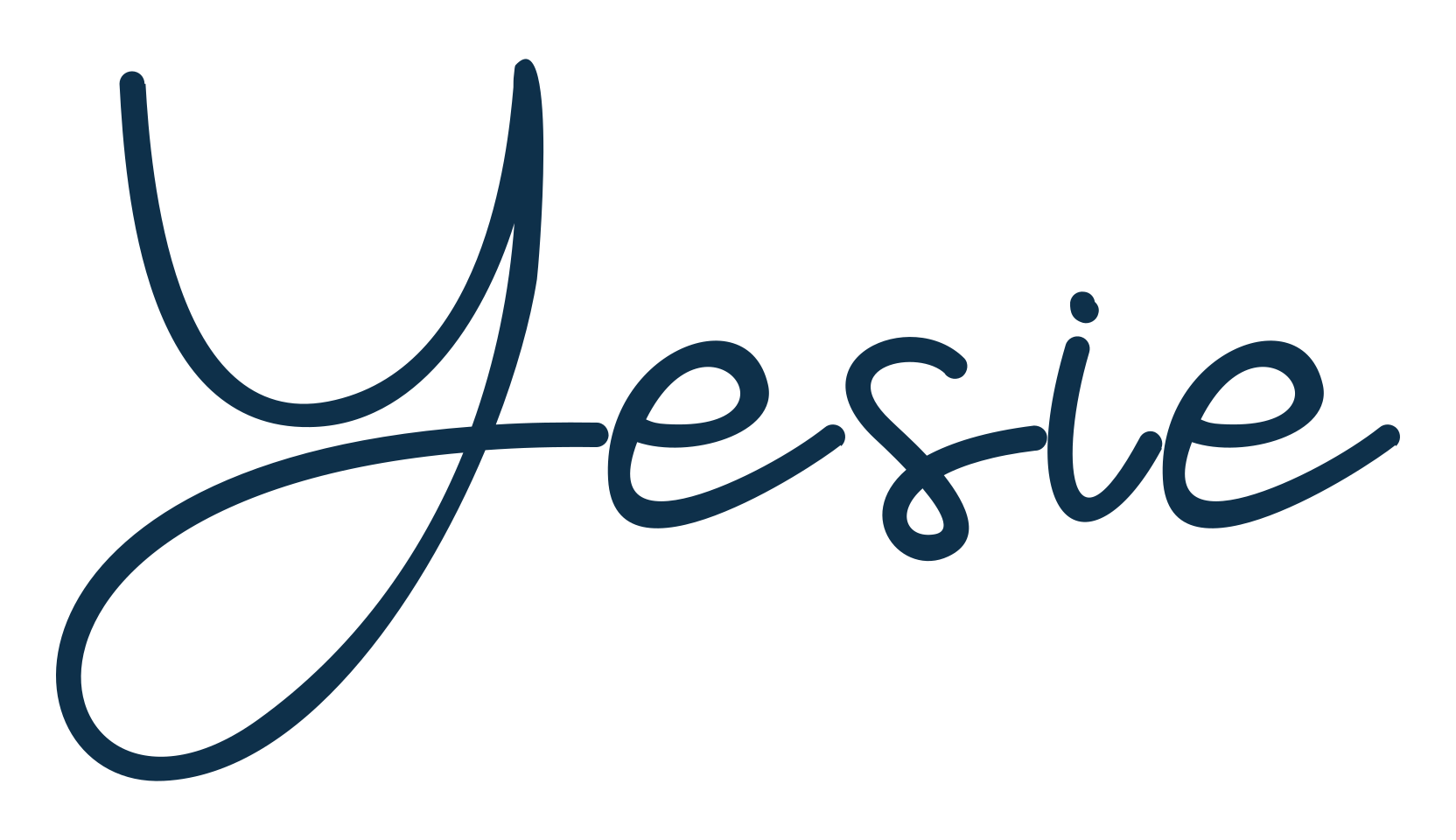 Yesie, handwriting font preview