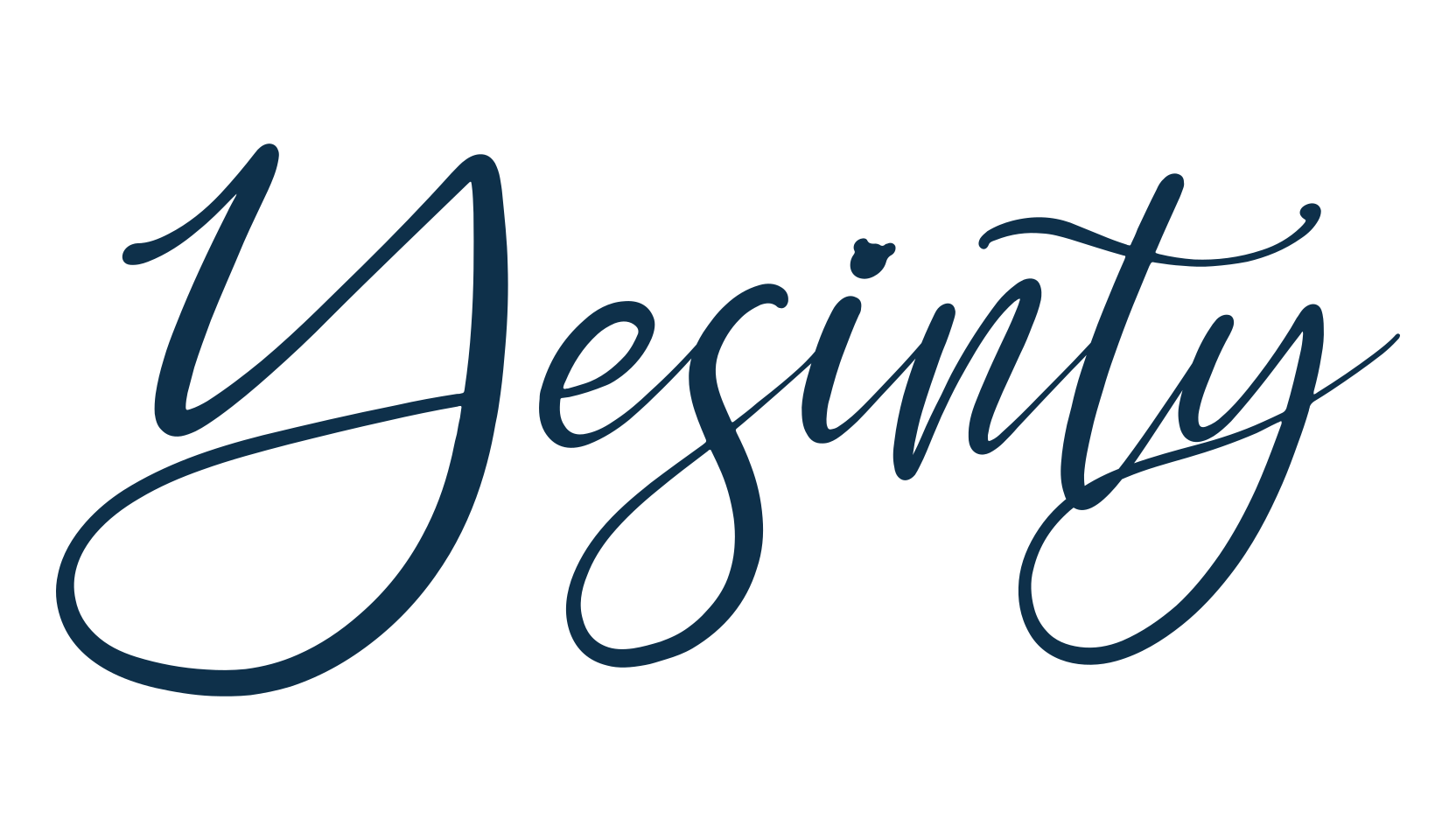 Yesinty, handwriting font preview