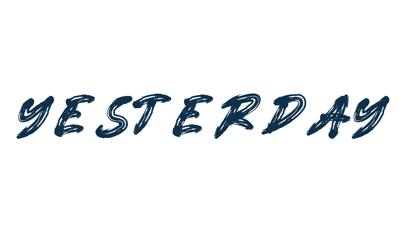 Yesterday (yesterday-3), script brush fancy decorative calligraphy font preview