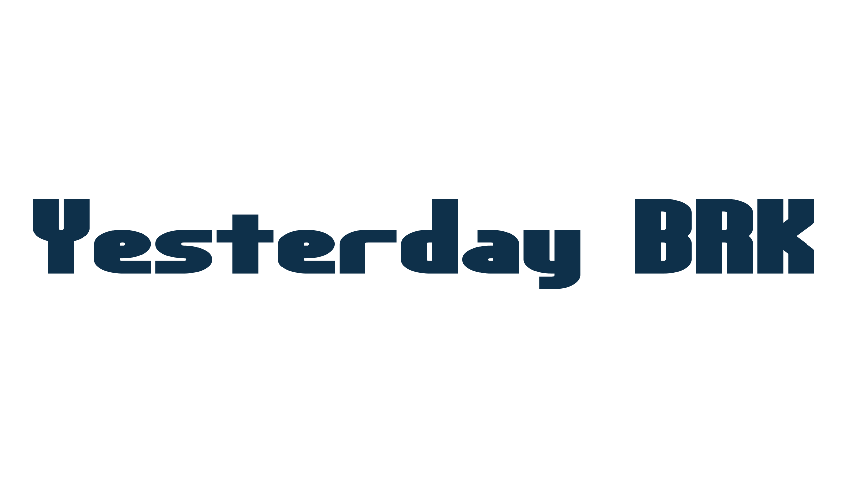 Yesterday BRK, various font preview