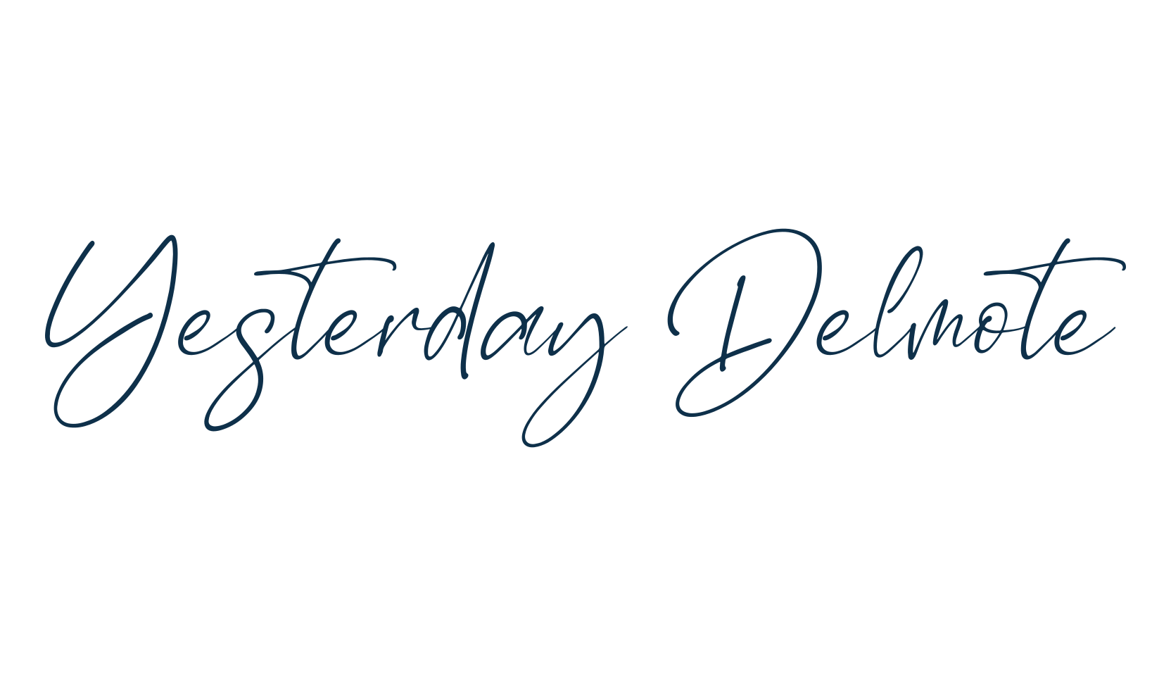 Yesterday Delmote, handwriting font preview