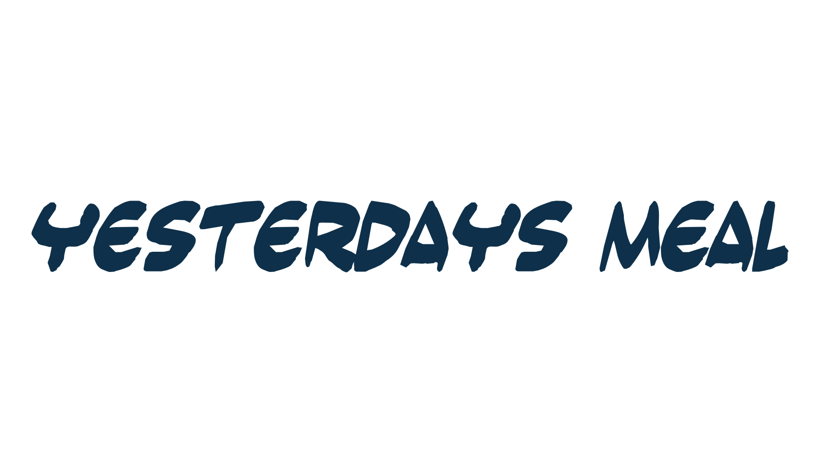 Yesterdays Meal, cartoon font preview