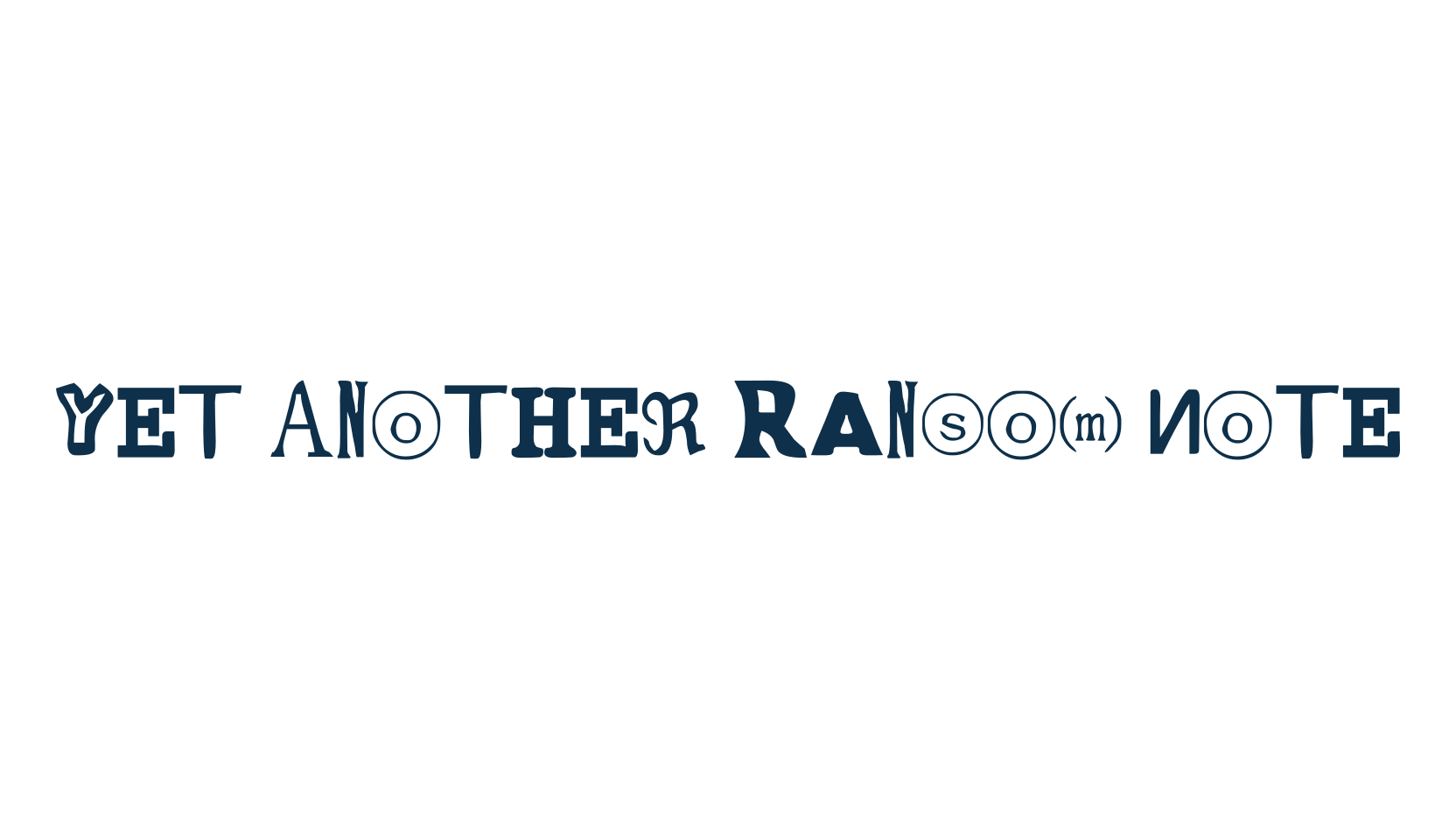 Yet Another Ransom Note, fancy decorative font preview
