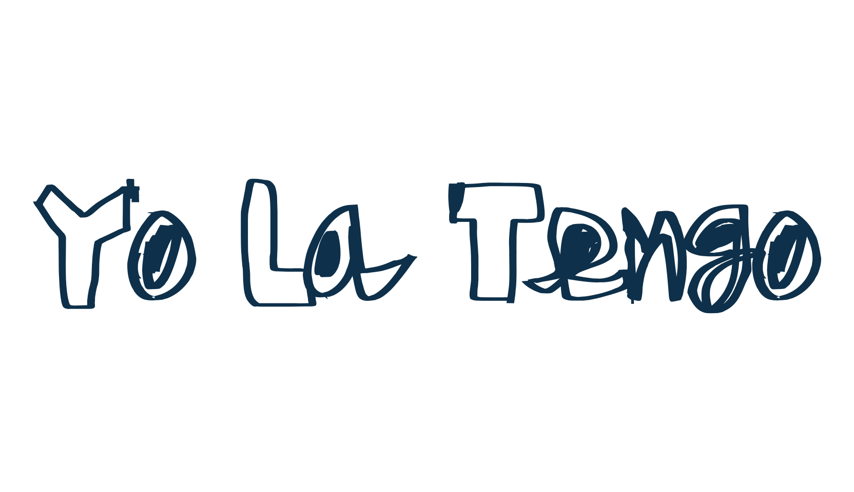Yo La Tengo, cartoon font preview