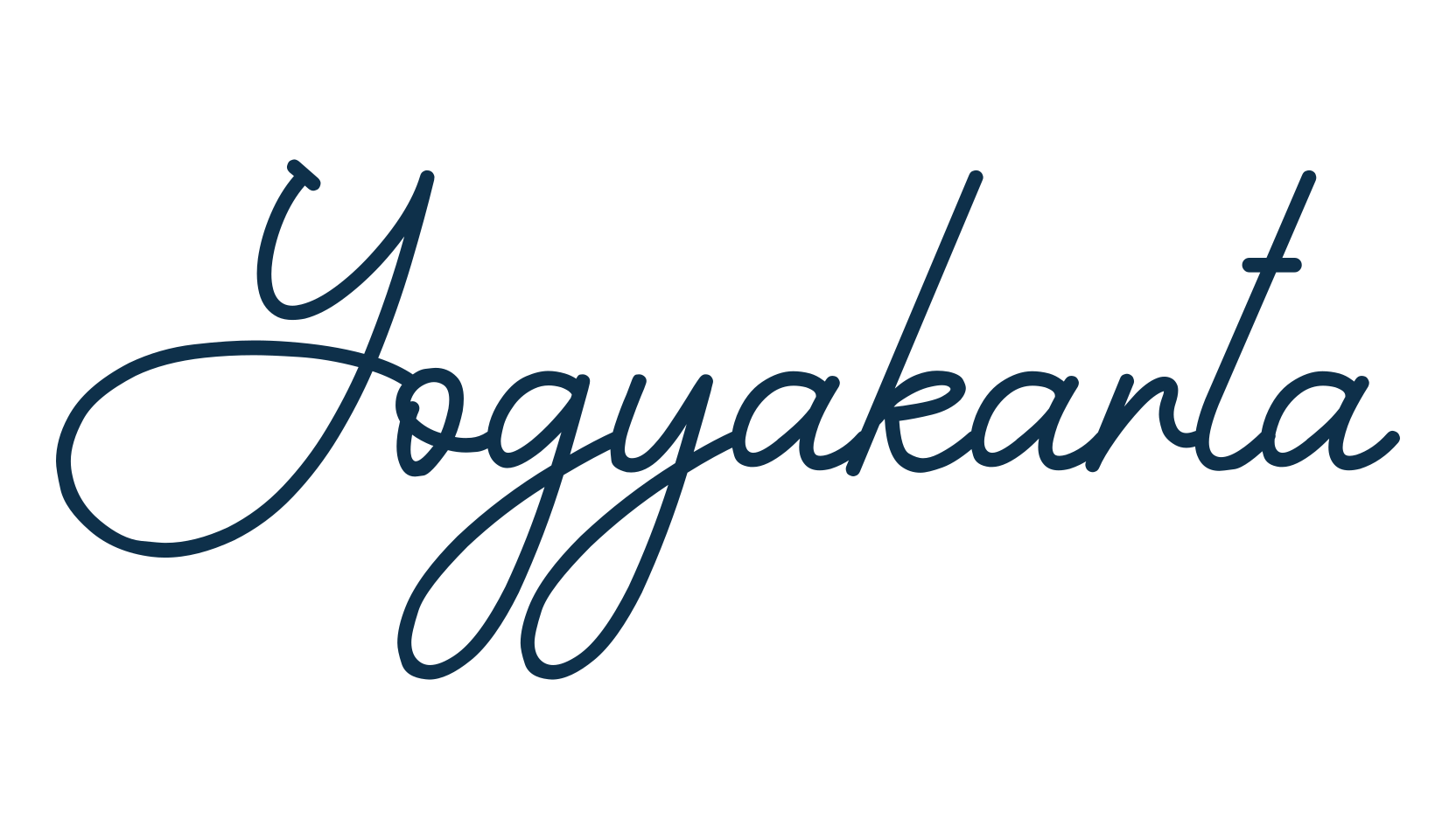 Yogyakarta, handwriting font preview