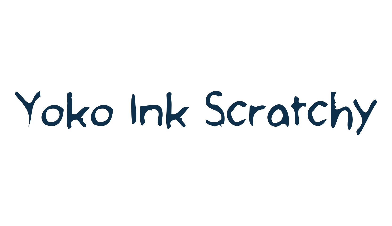 Yoko Ink Scratchy, script trash fancy decorative calligraphy font preview