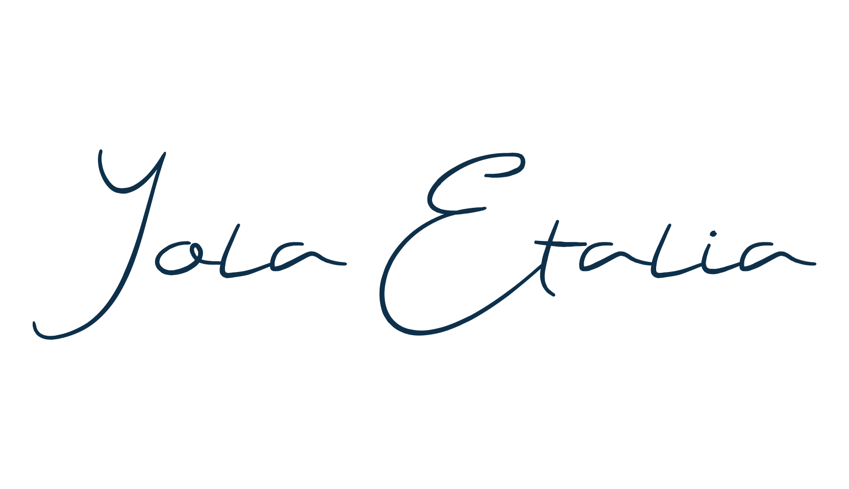 Yola Etalia, handwriting font preview