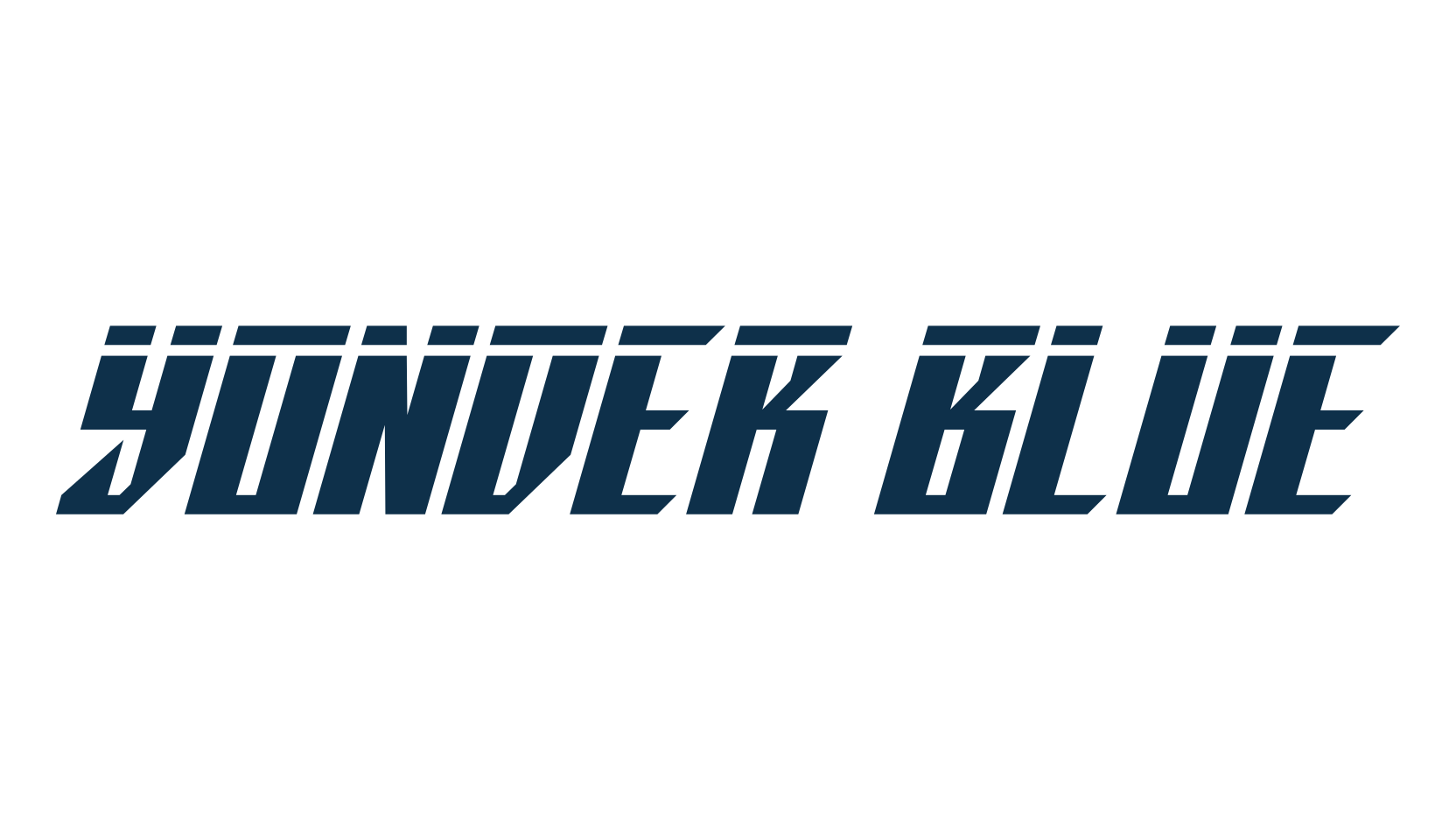 Yonder Blue, fancy various techno sci-fi font preview