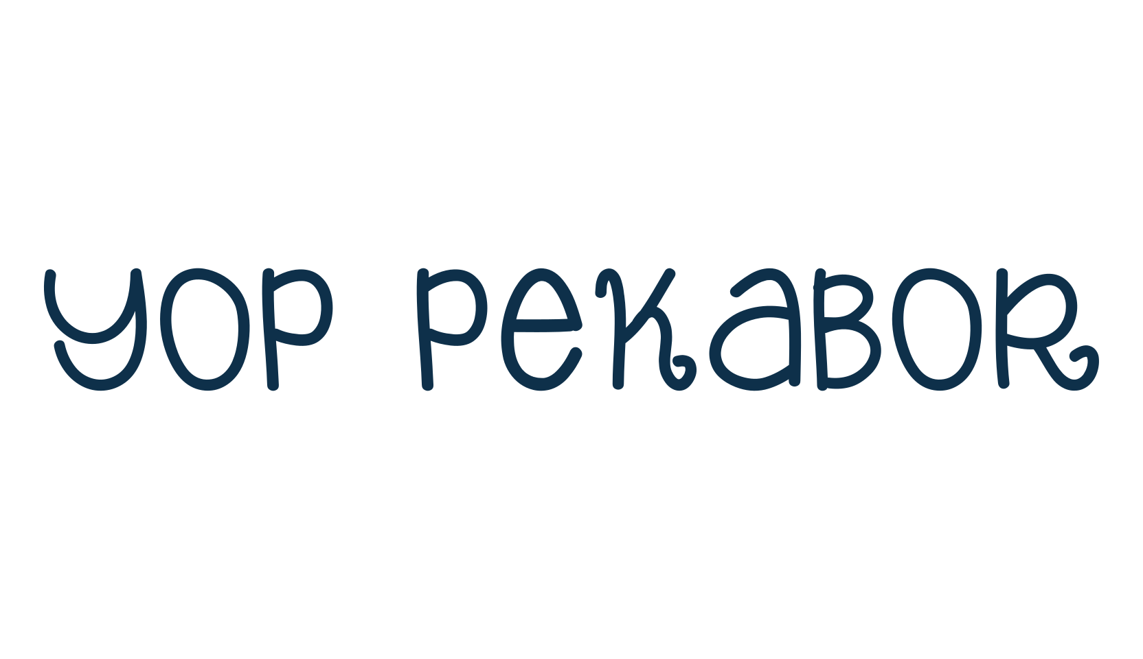 Yop Pekabor, handwriting font preview
