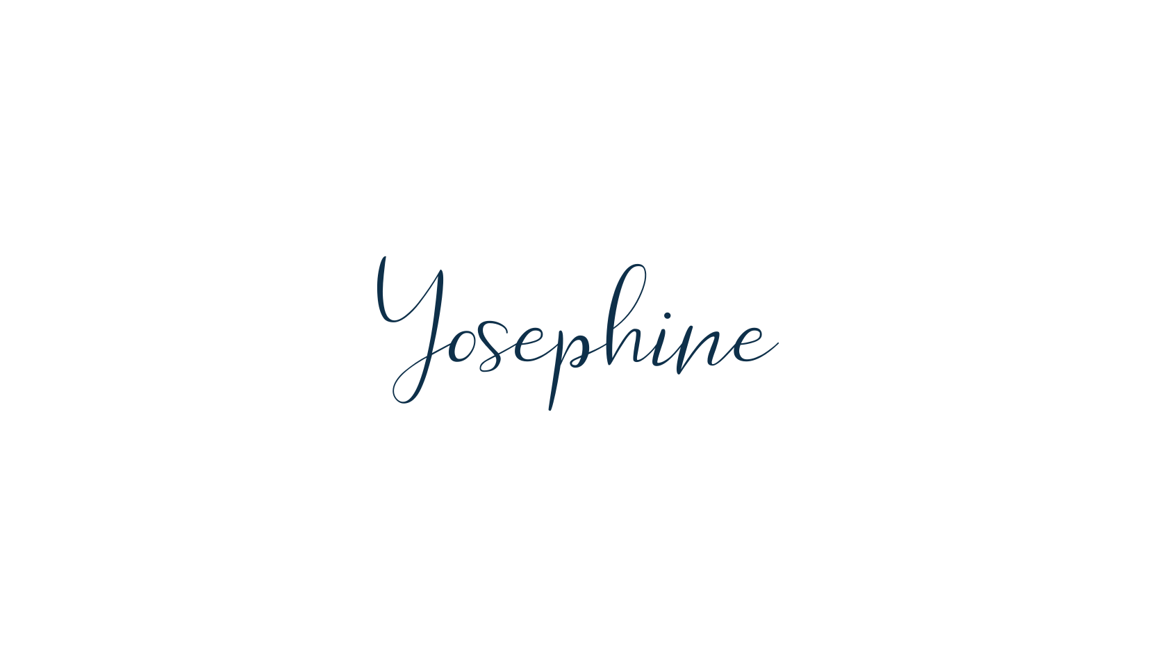 Yosephine, calligraphy font preview