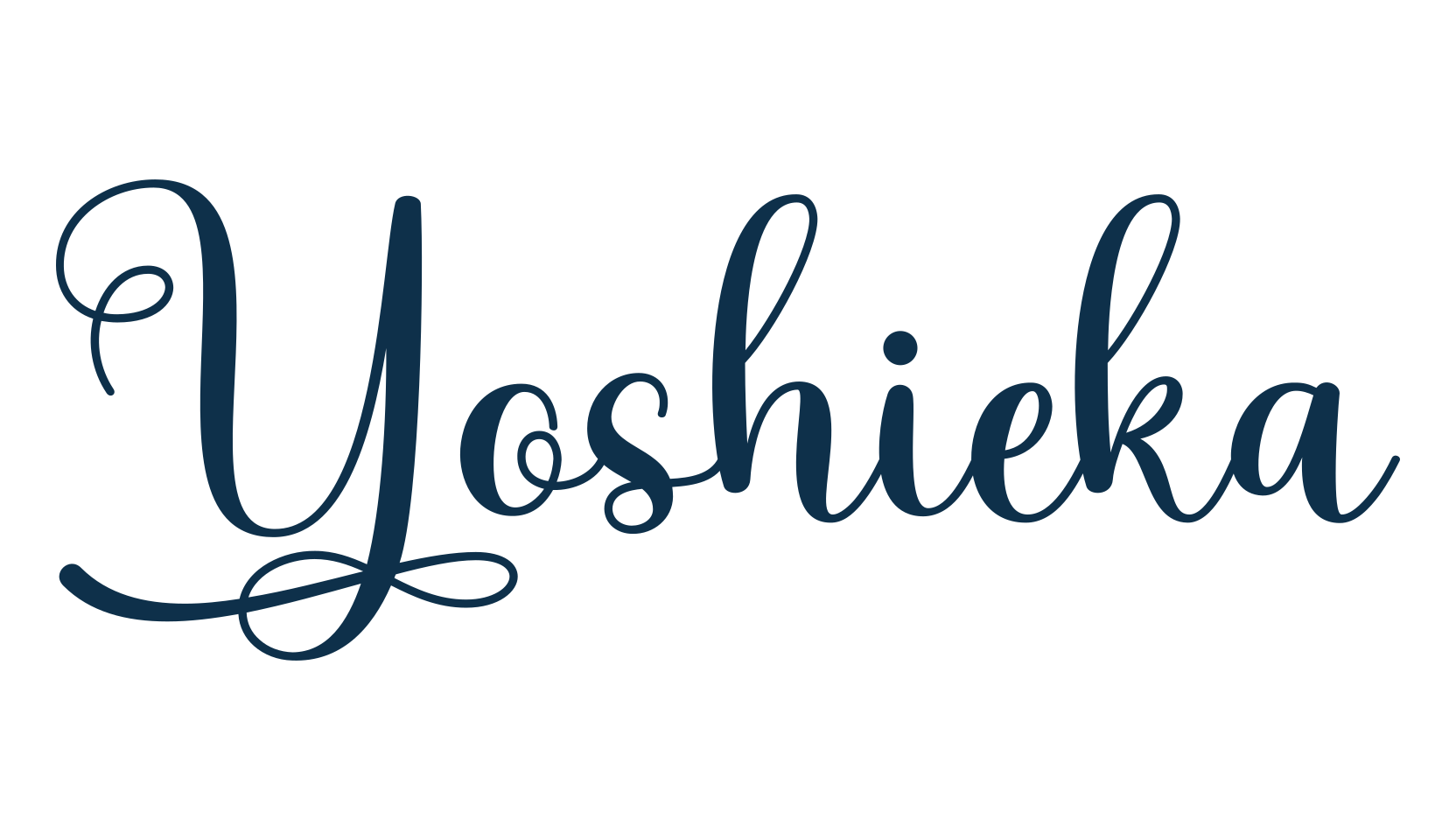 Yoshieka, calligraphy font preview