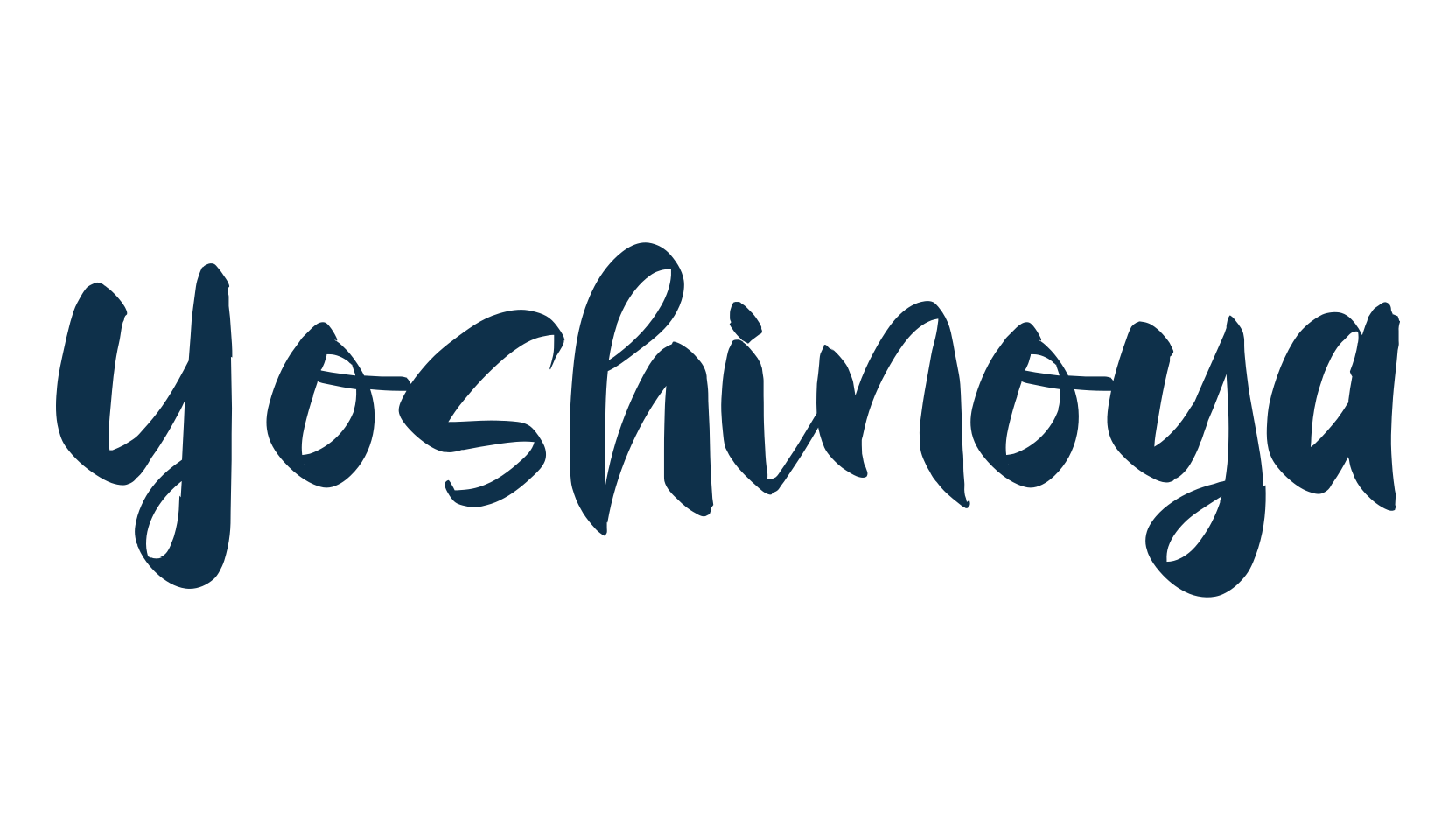 Yoshinoya, script handwritten fancy decorative calligraphy font preview