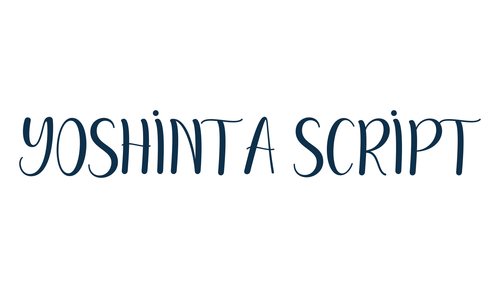 Yoshinta Script, script calligraphy fancy decorative font preview