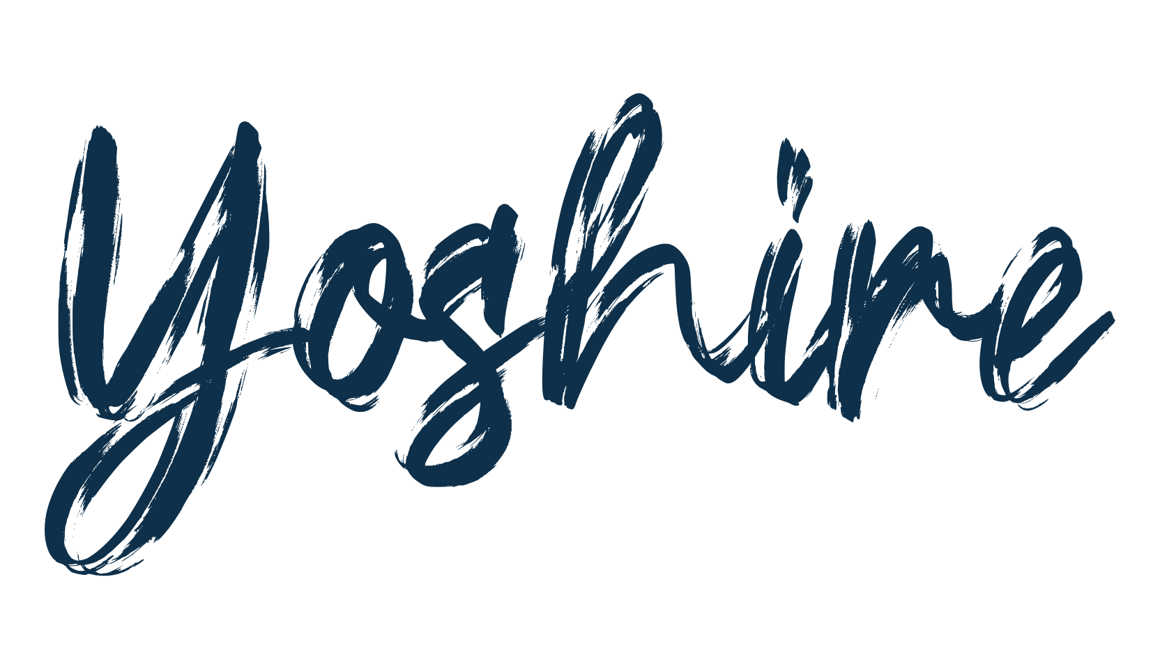 Yoshire, script brush fancy decorative calligraphy font preview