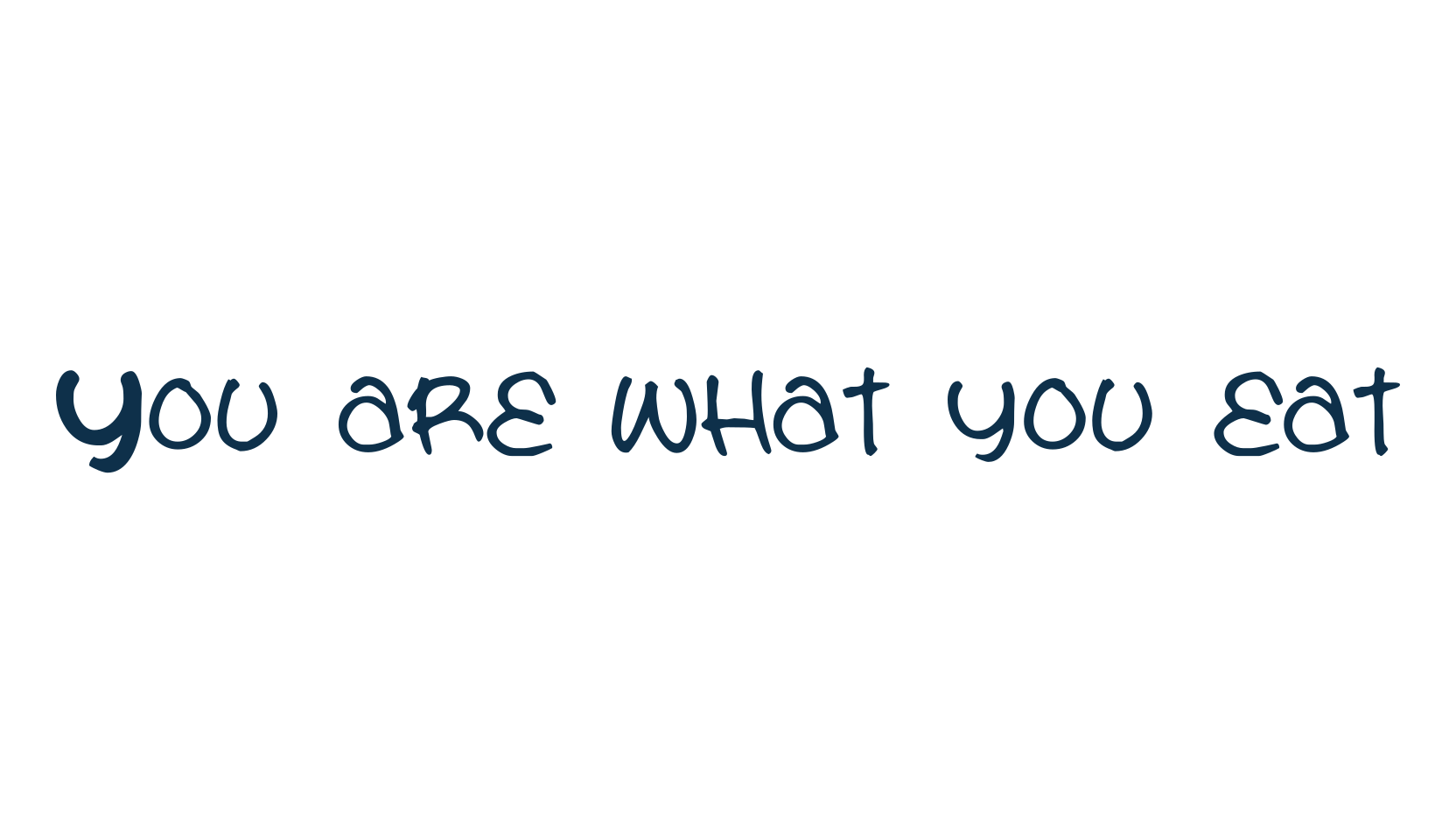 You are what you eat, fancy various decorative script calligraphy font preview