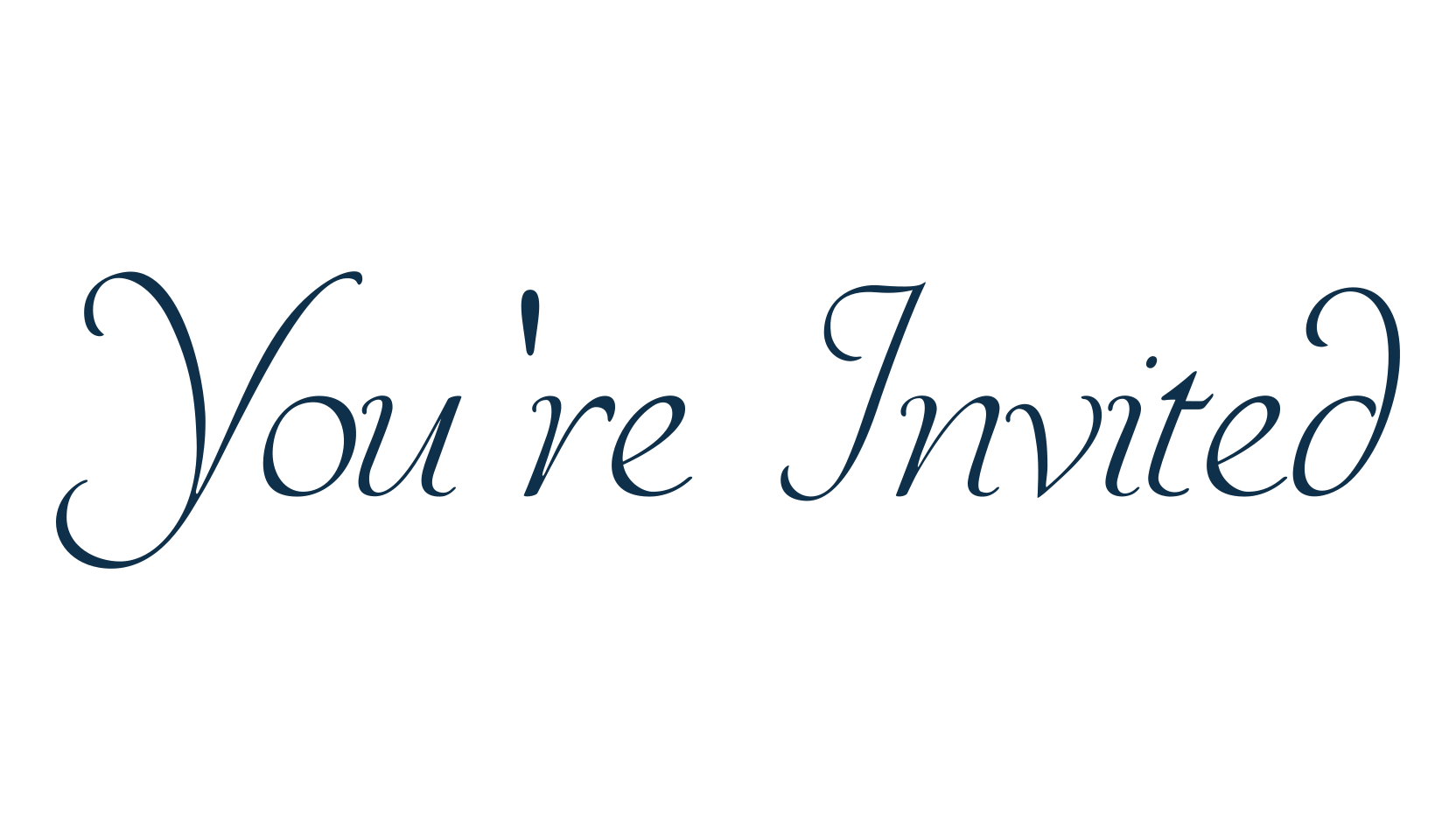 You're Invited, script calligraphy fancy decorative font preview