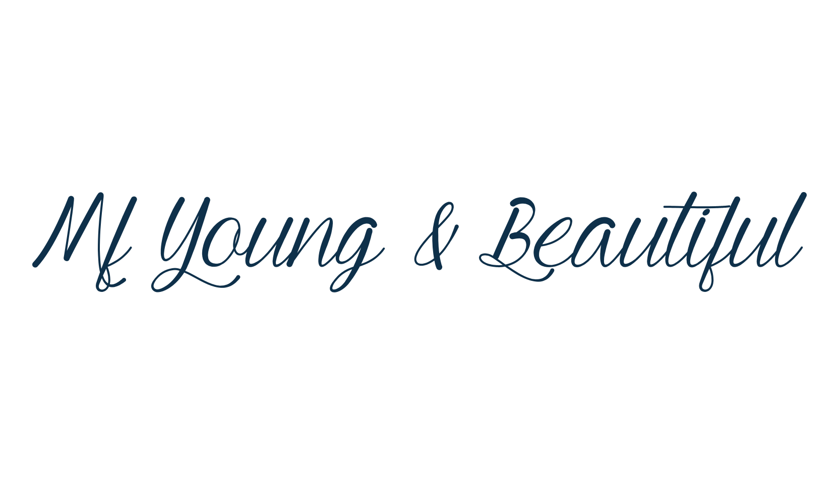 Mf Young & Beautiful, script calligraphy fancy decorative font preview