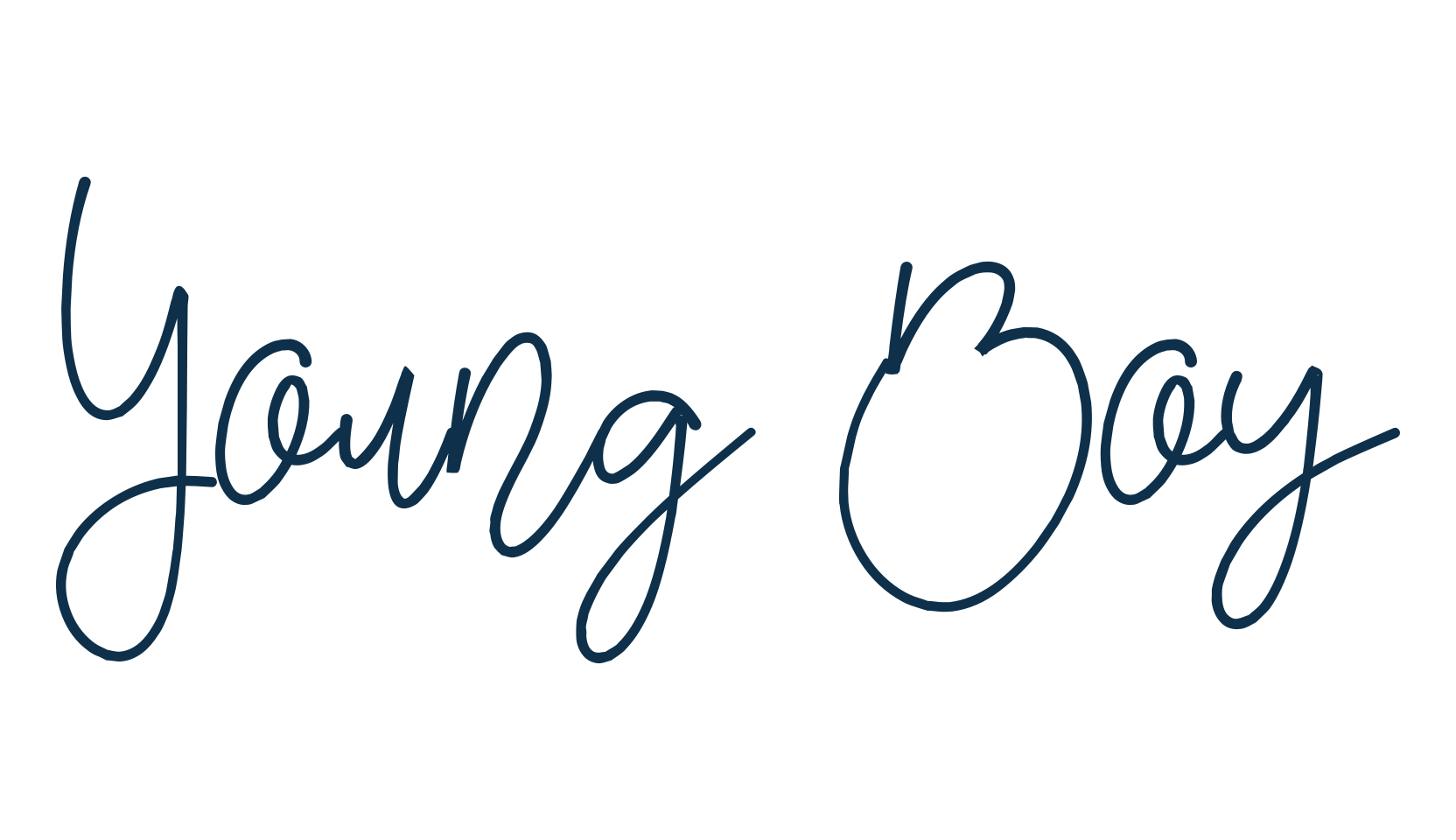Young Boy, script handwritten fancy decorative calligraphy font preview