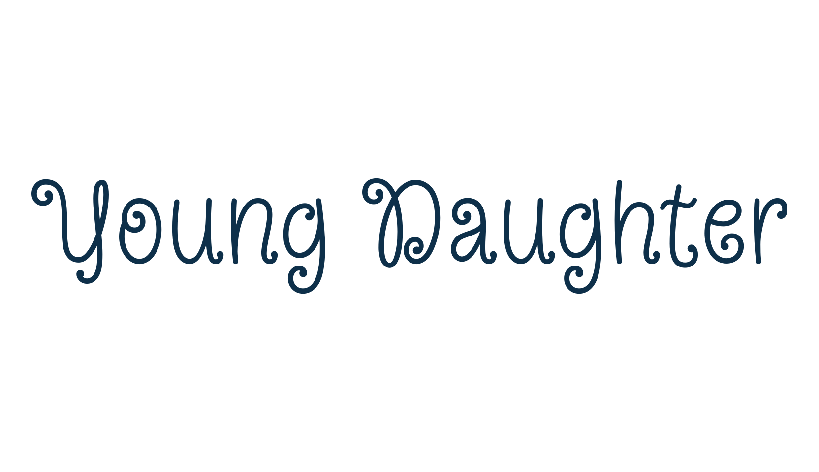 Young Daughter, curly font preview