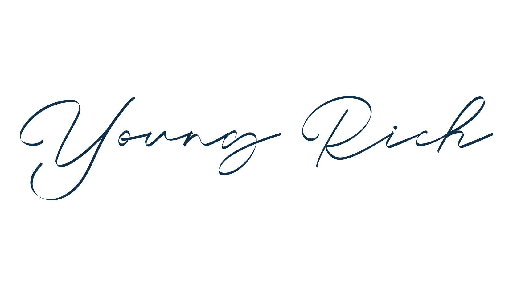 Young Rich, script handwritten fancy decorative calligraphy font preview