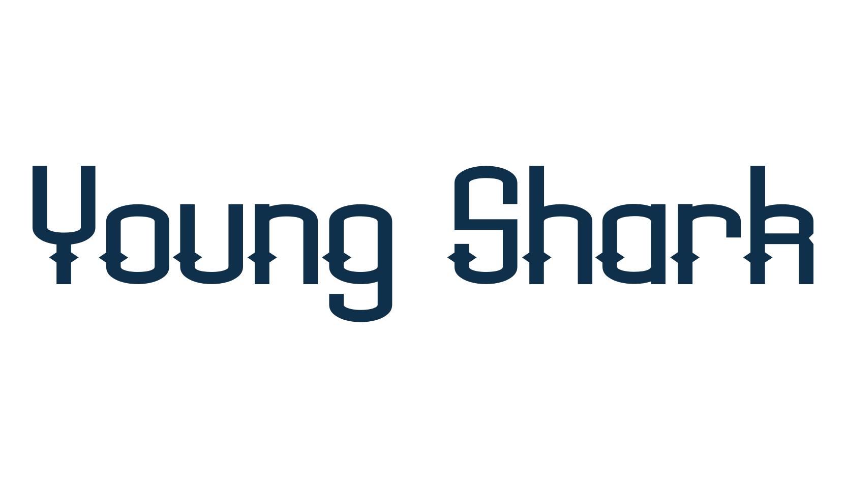 Young Shark, gothic modern font preview