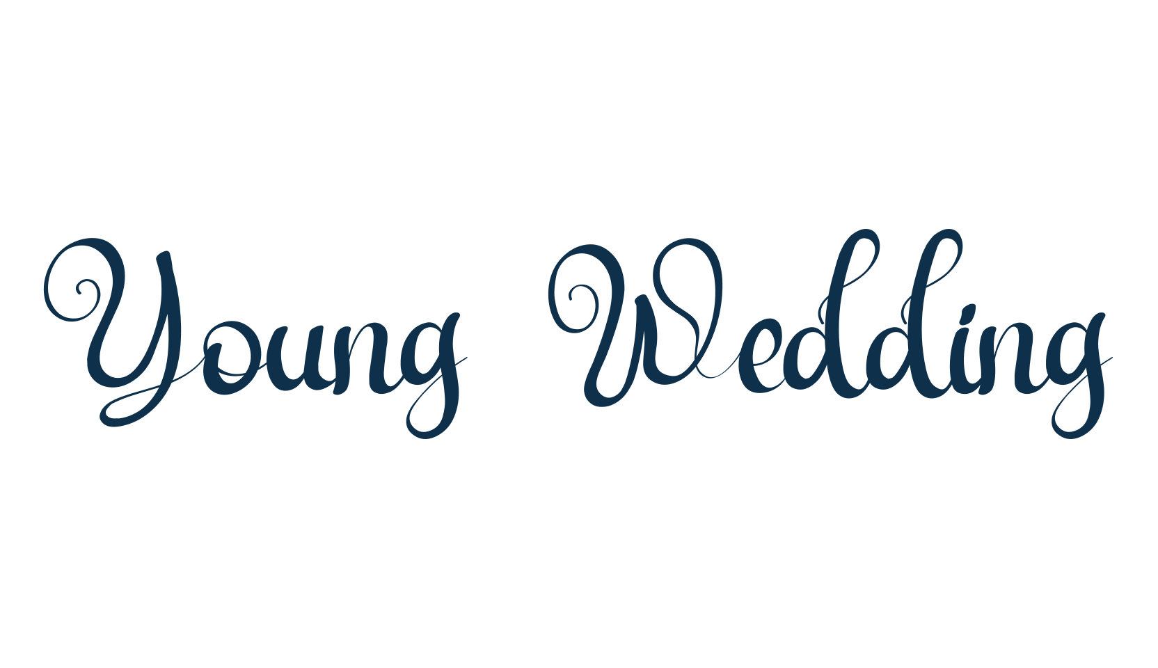 Young Wedding, various font preview