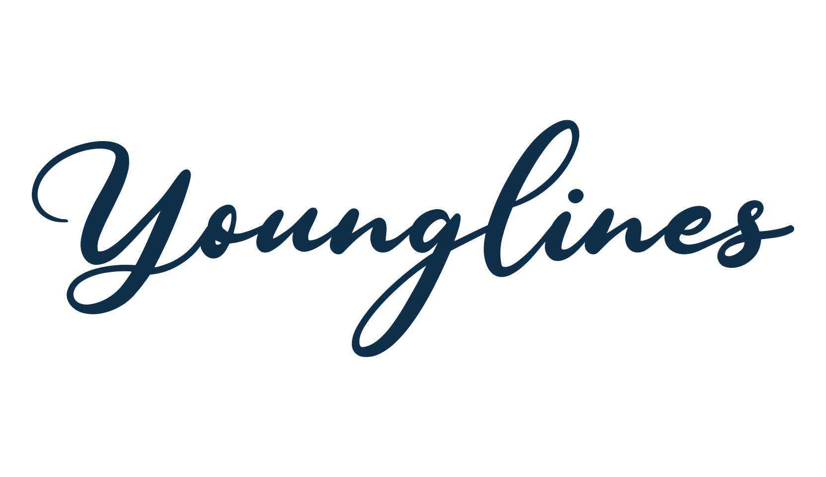 Younglines, script calligraphy fancy decorative font preview