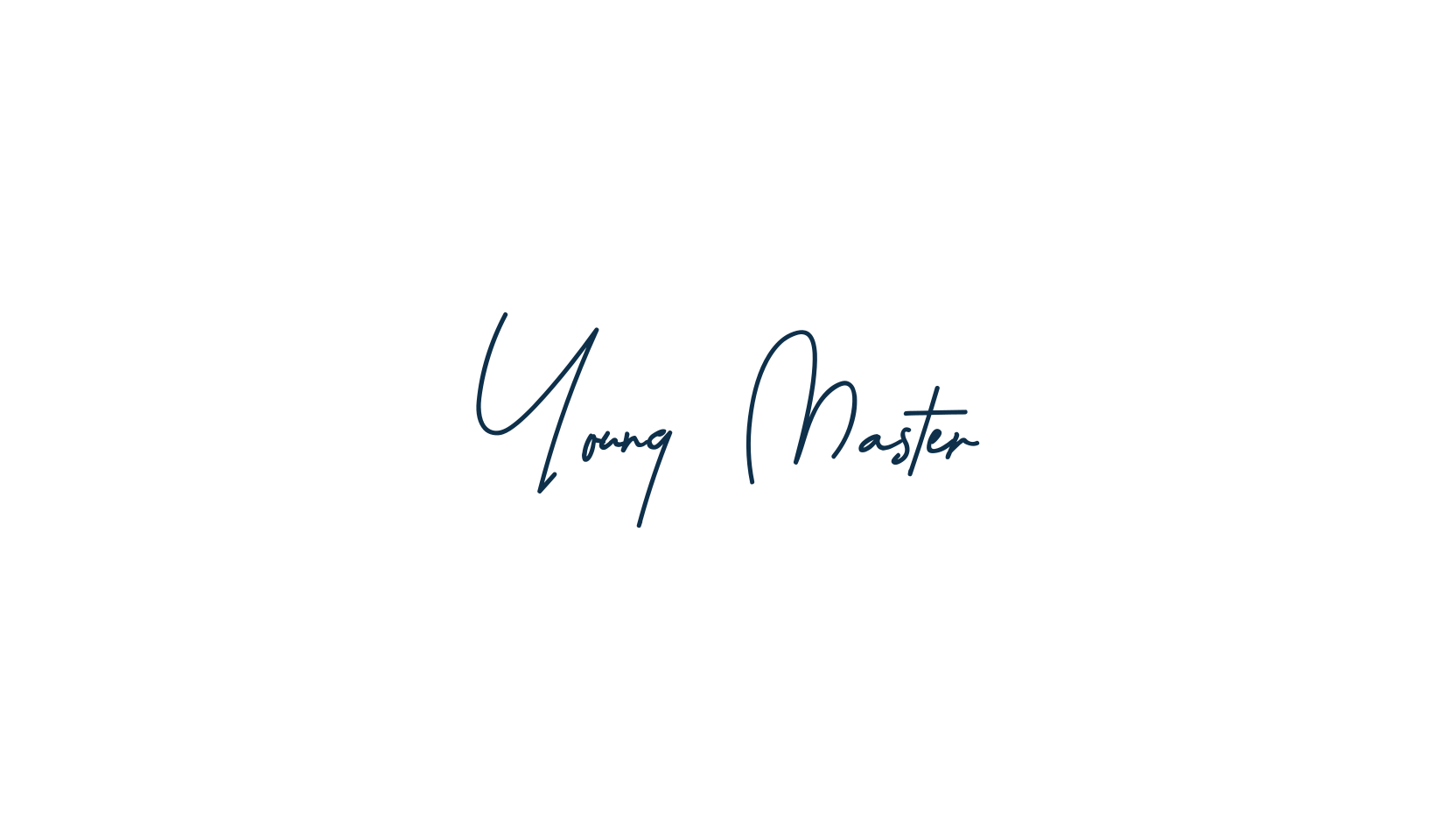 Young Master, script handwritten fancy decorative calligraphy font preview
