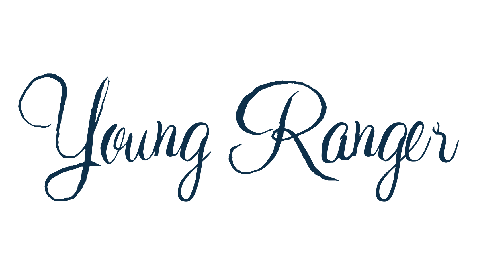 Young Ranger, calligraphy font preview