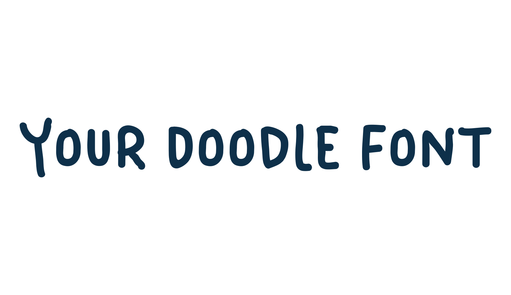 Your Doodle Font, handwriting font preview