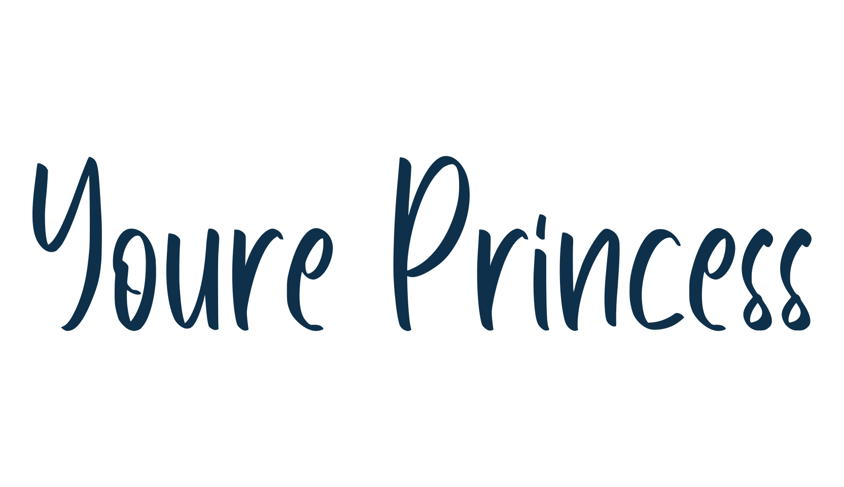 Youre Princess, handwriting font preview