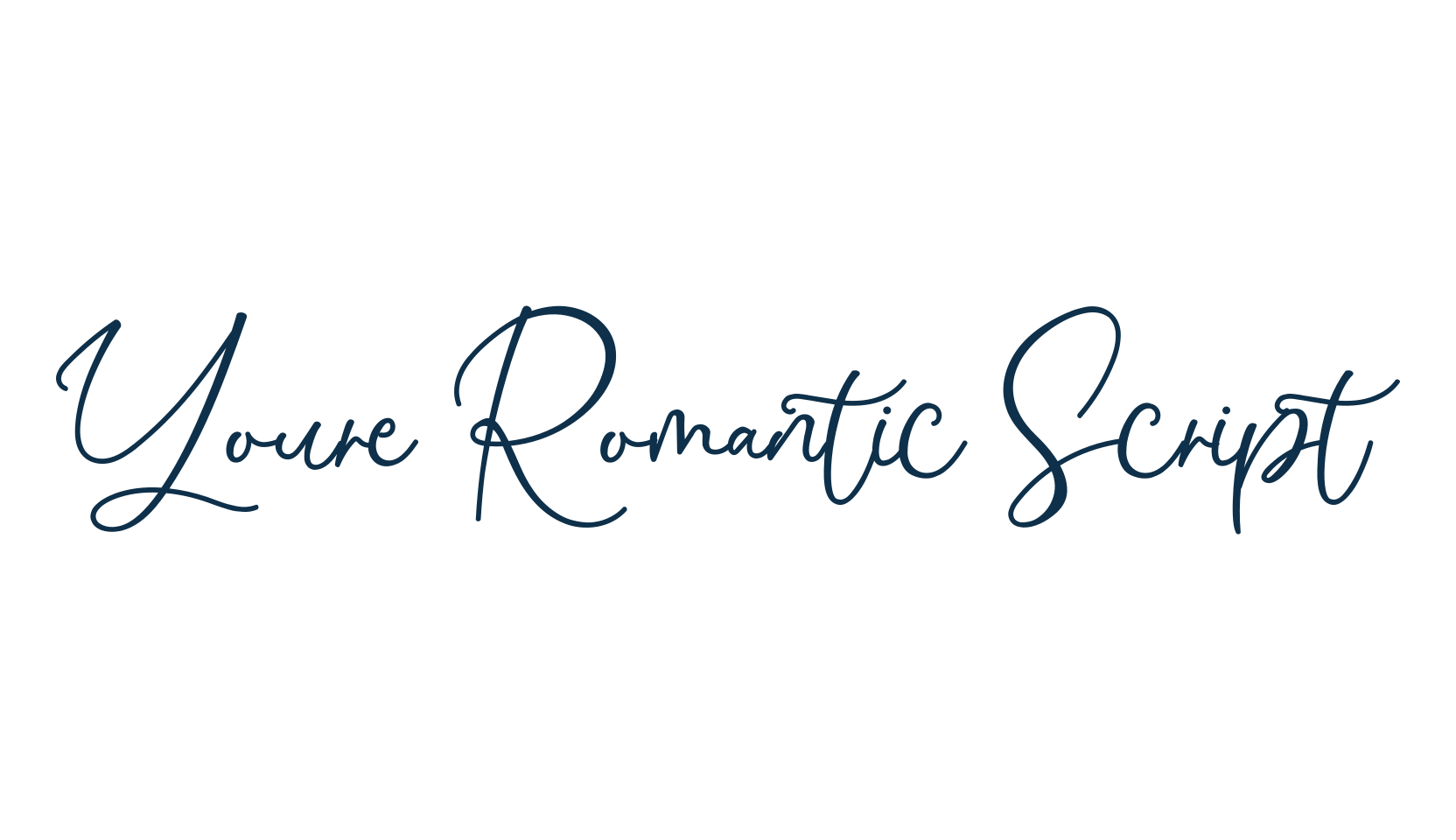 Youre Romantic Script, script handwritten fancy decorative calligraphy font preview