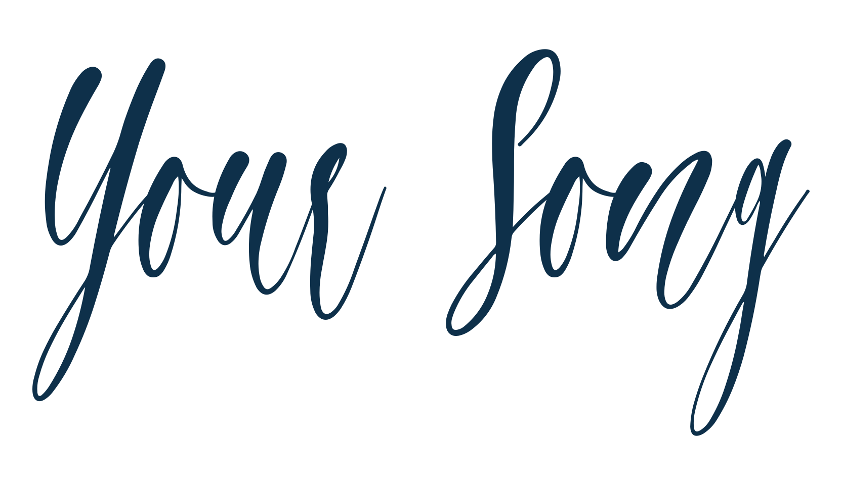 Your Song, calligraphy font preview