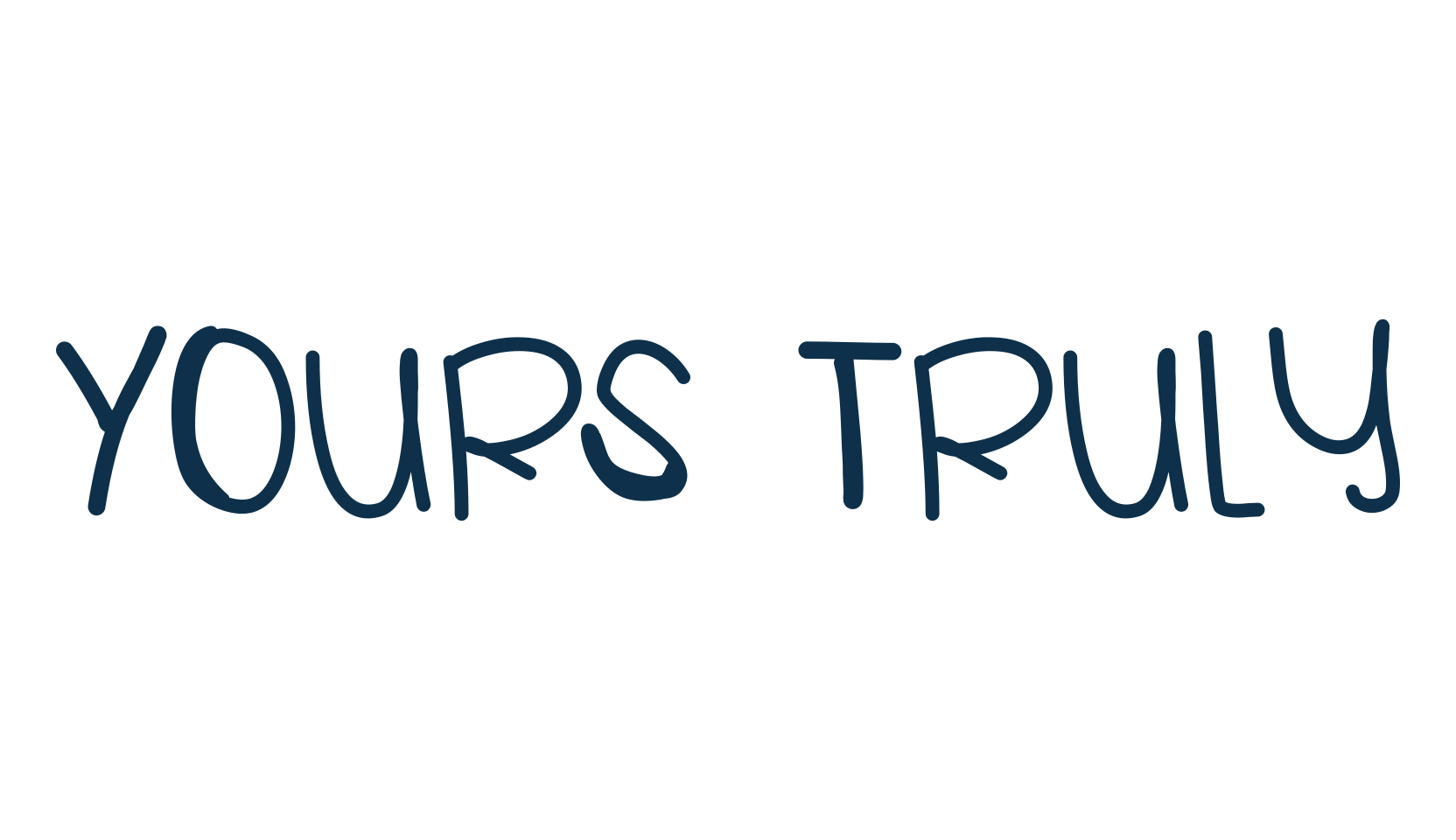 Yours Truly, script handwritten fancy decorative calligraphy font preview