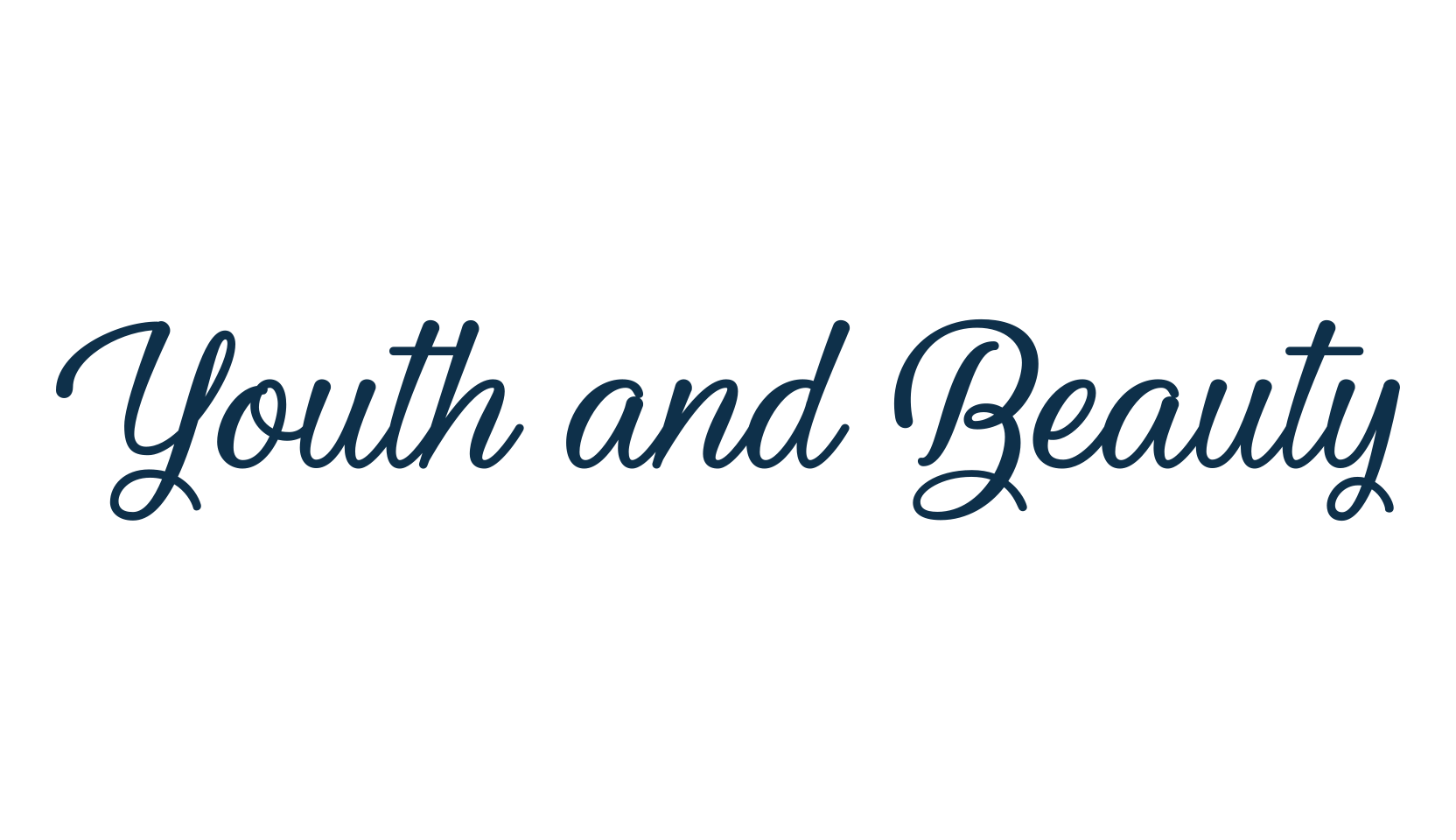 Youth and Beauty, calligraphy font preview