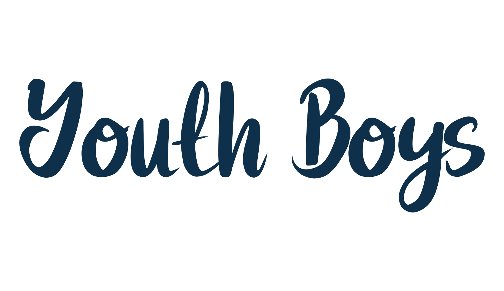 Youth Boys, fancy various decorative script calligraphy font preview