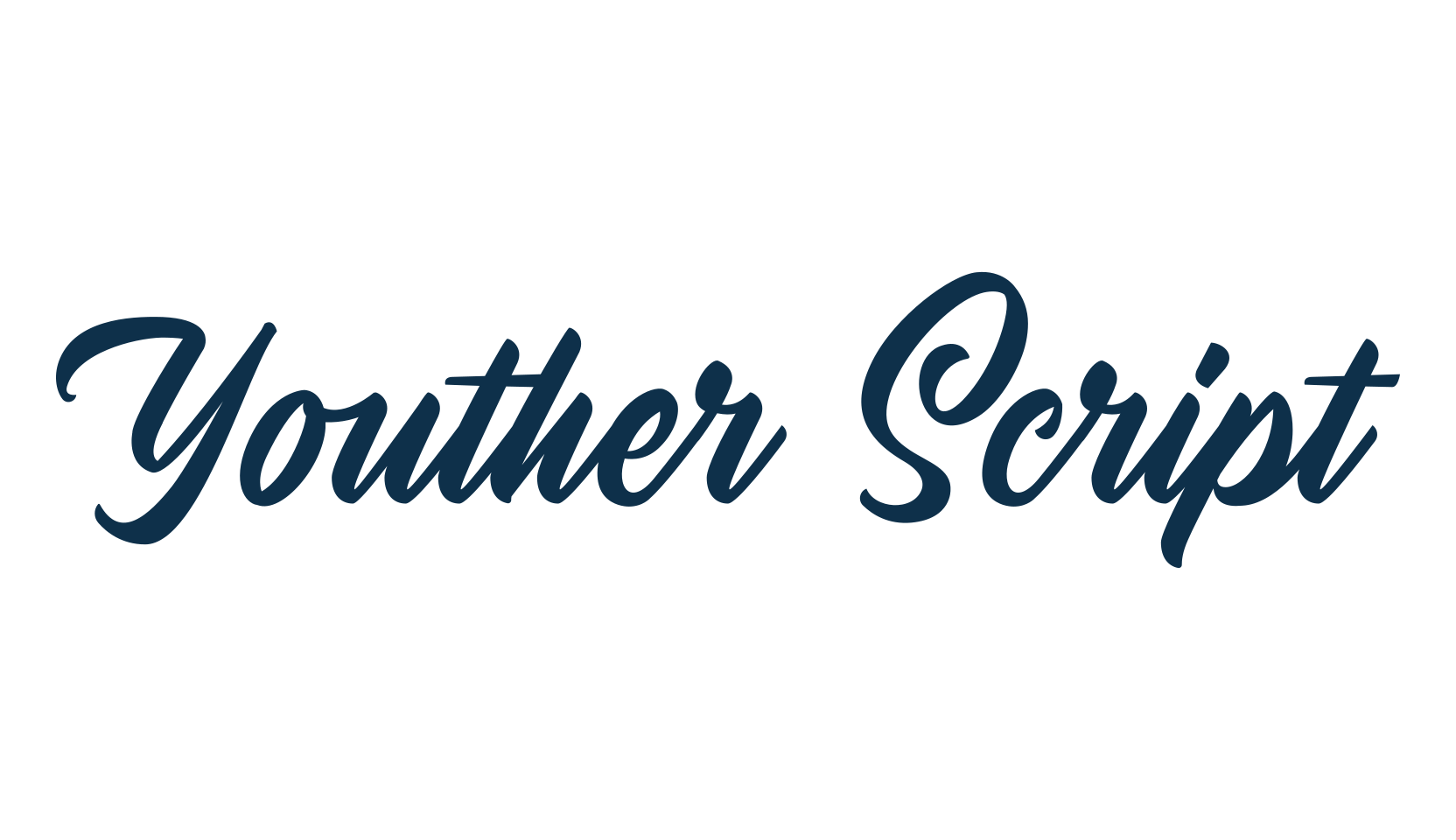 Youther Script, script handwritten fancy decorative calligraphy font preview