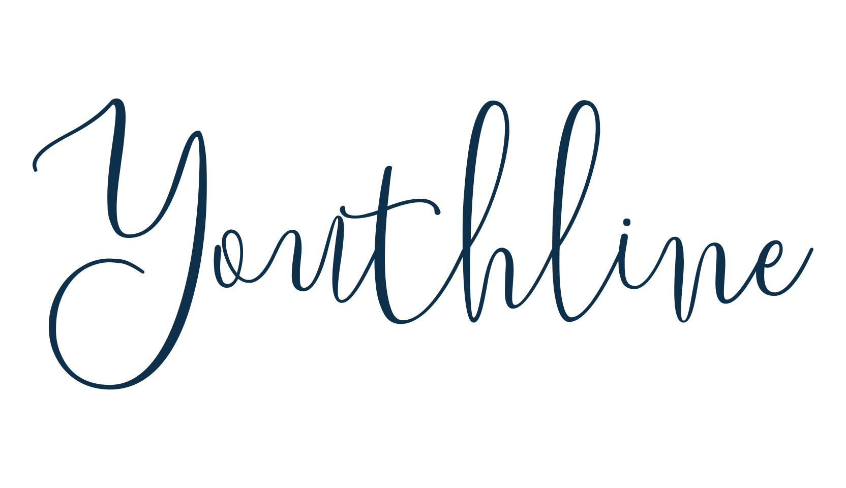 Youthline, calligraphy font preview