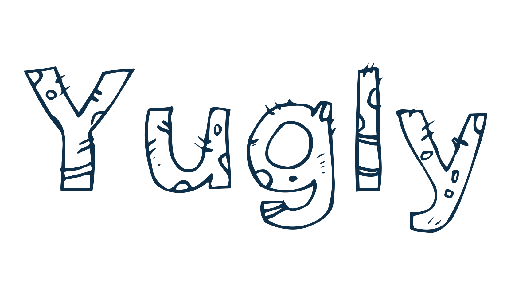 Yugly, cartoon font preview