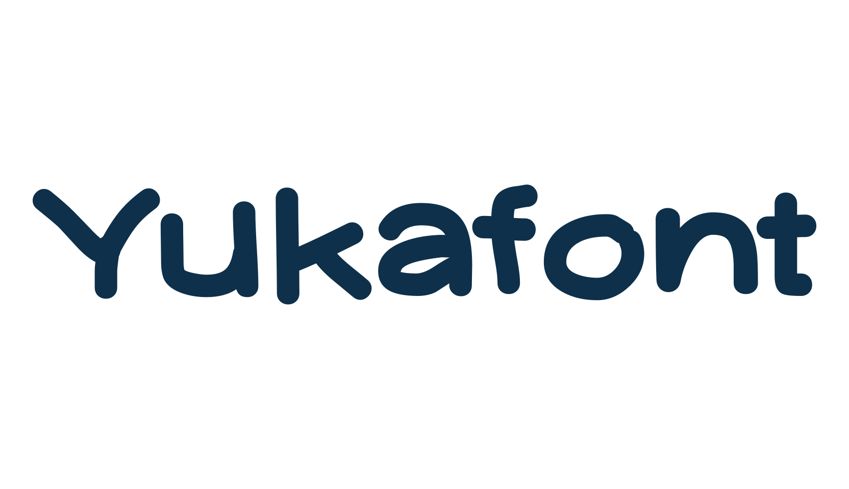 Yukafont, fancy cartoon decorative comic font preview