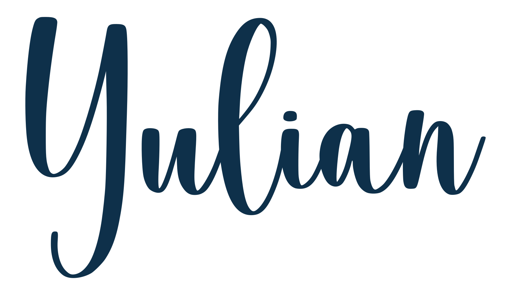 Yulian, handwriting font preview