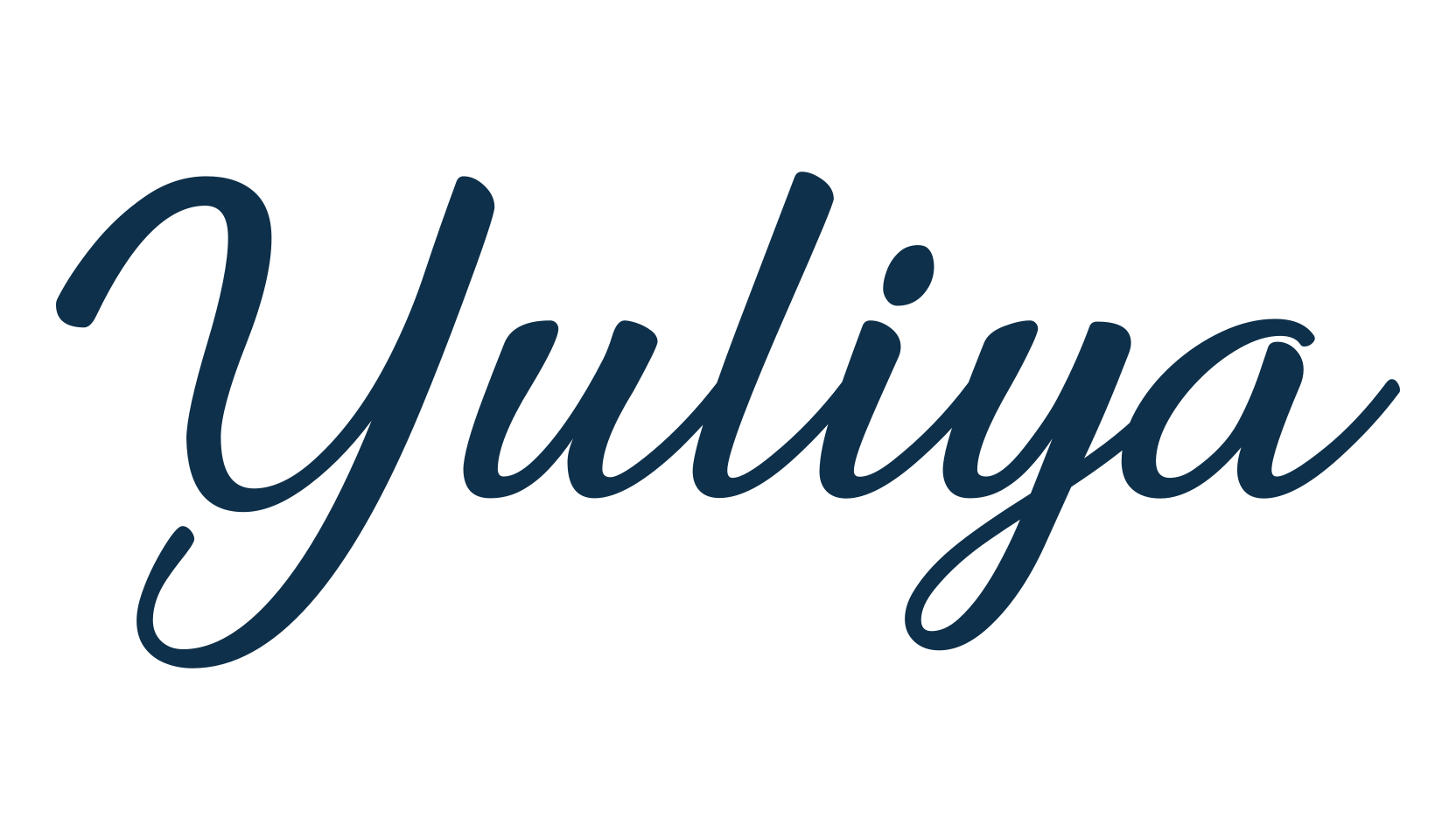 Yuliya, script calligraphy fancy decorative font preview