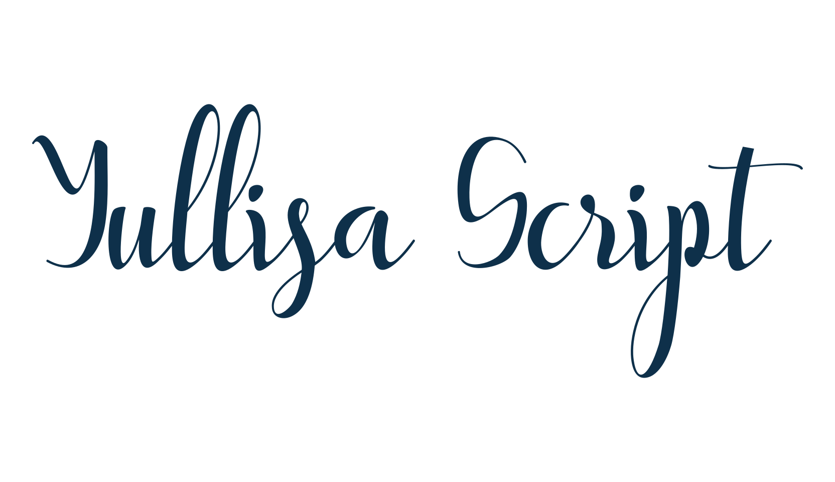 Yullisa Script, script calligraphy fancy decorative font preview