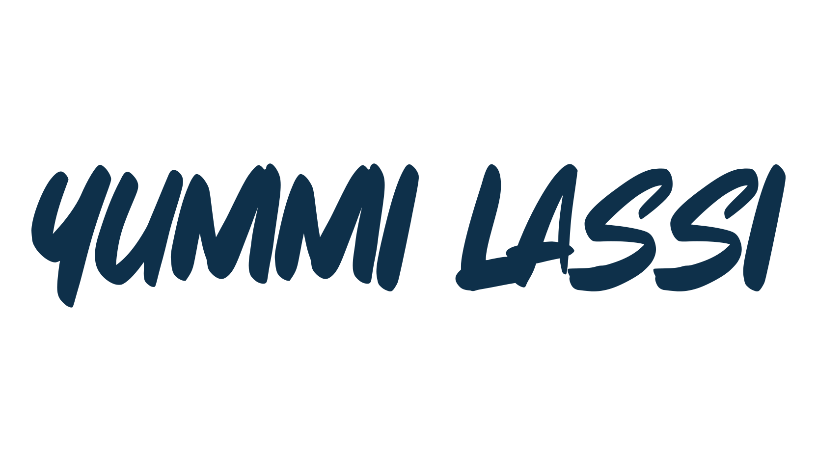 Yummi Lassi, brush font preview