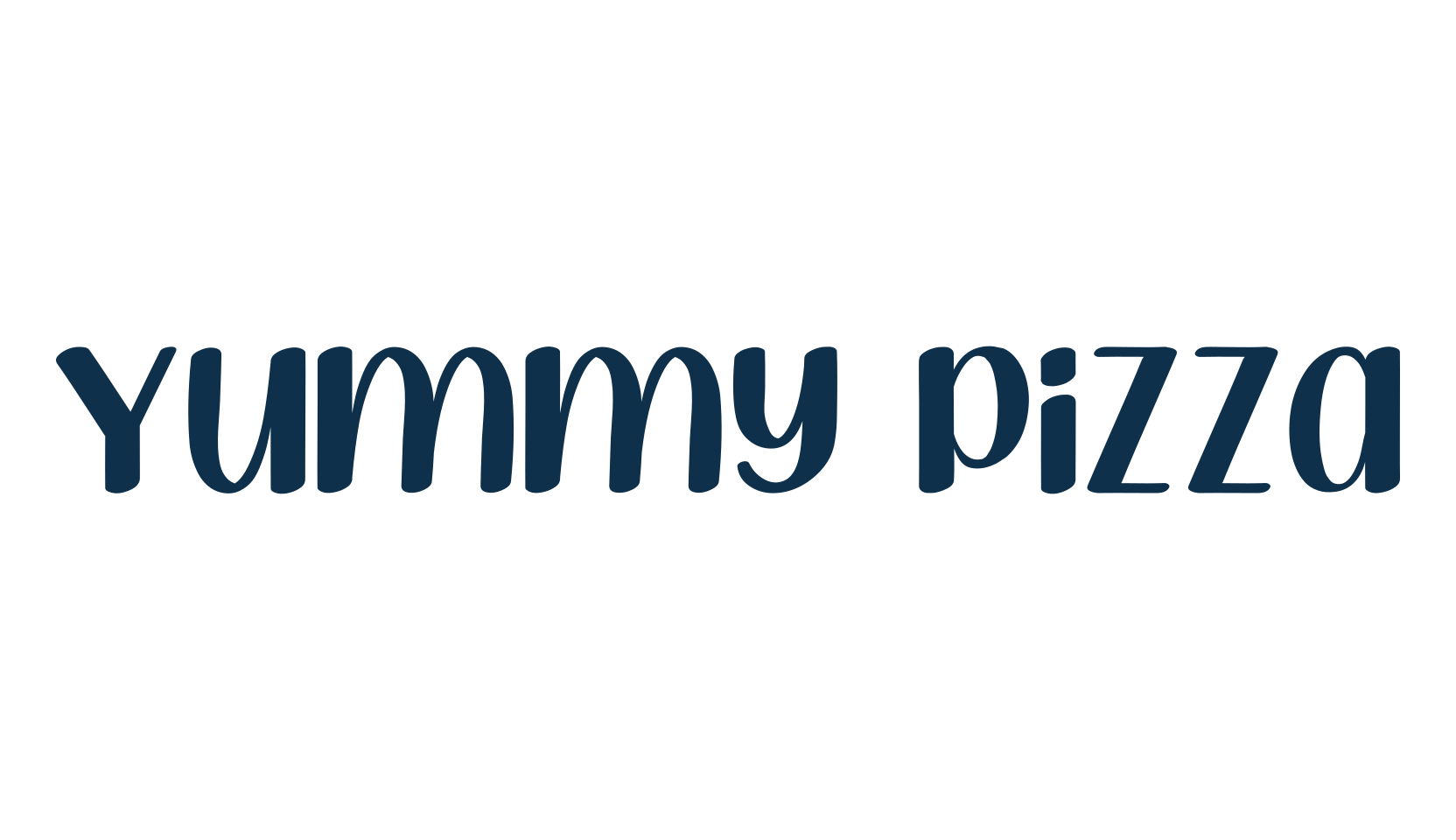 Yummy Pizza, cartoon font preview