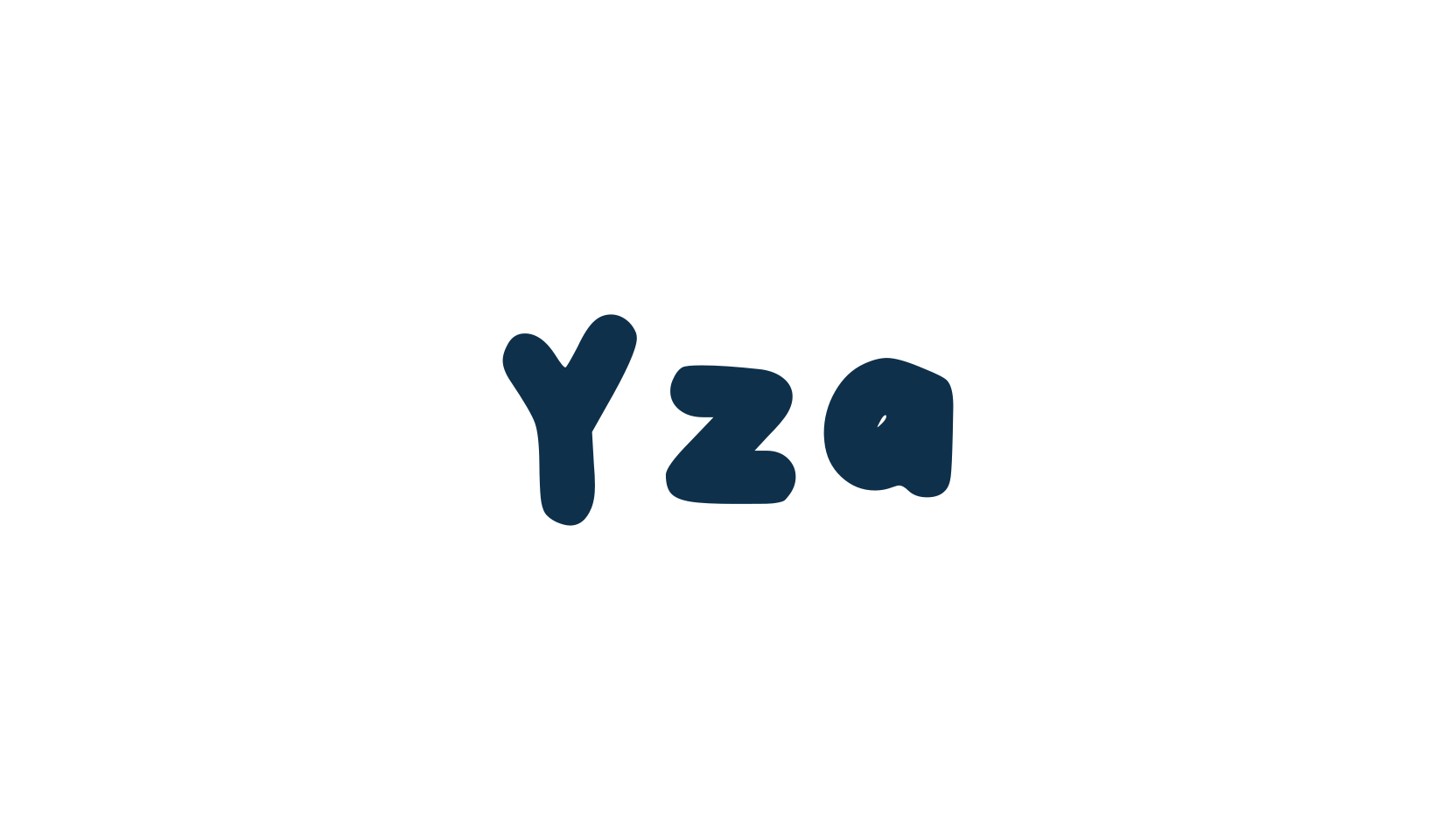 Yza, handwriting font preview