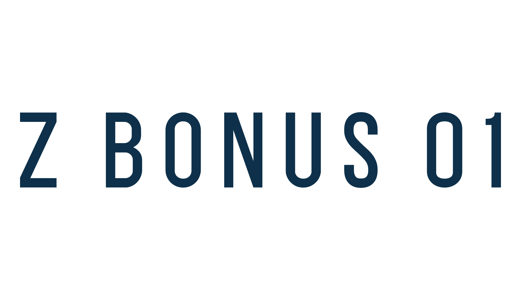Z Bonus 01, basic sans serif font preview